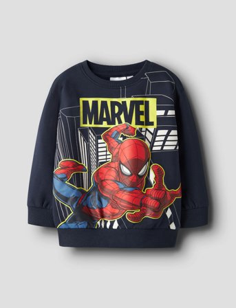 name it Nmmdion Spider Nreg Sweat Unb Noos Mar - Navy - 110
