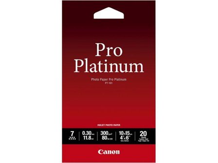 Canon PT-101 Pro Platinum 10x15cm Photo Paper - 20 ark - 300 g/m²