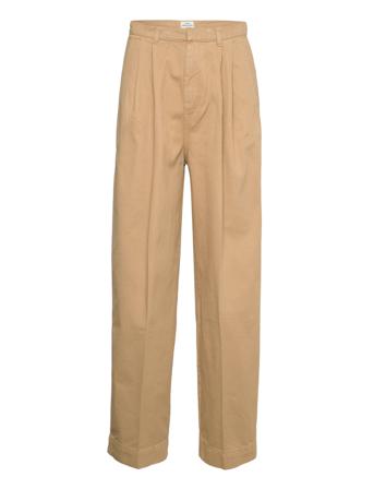 Twill Paria Pants Vide Bukser Beige Mads Nørgaard