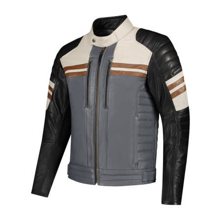 Rusty Stitches Steve MC Jacket Black/Beige/Grey/Maroon L