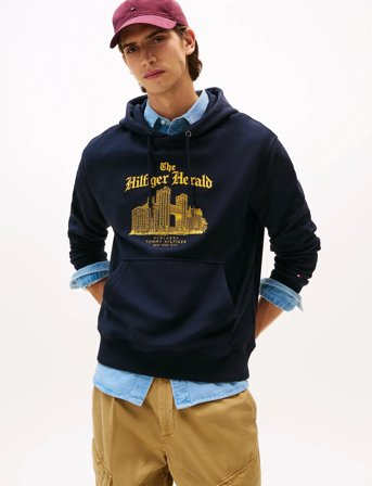 Tommy Hilfiger Herald Skyline Hoody - Navy - S