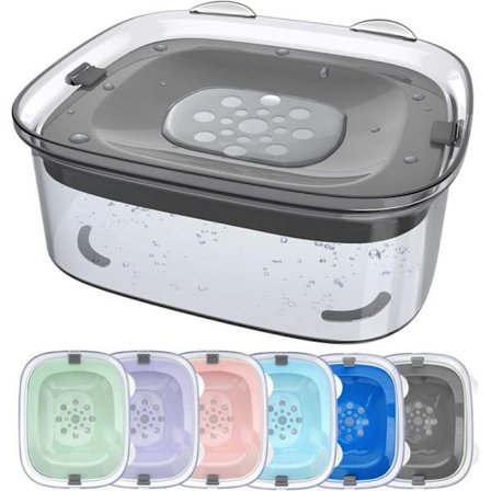 Spildsikker Hundeskål 2L Stor Langsom Drikke Drypfri Vandskål til Hunde Reduceret Genopfyldning Stænksikker Rodfri Dispenser