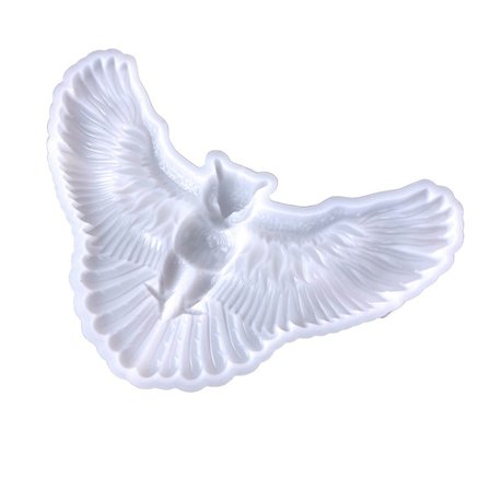 Vingar Form Uggla Vägghängande Form VIT