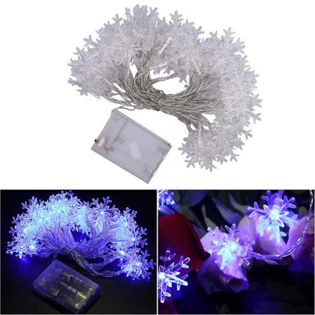 5m 40 LED Snøflak Lyslenke Batteridrevet Utendørs Vanntett Feelyssleng For Jul Hjem Bryllup Fest Soverom Bursdag Dekorasjon As Shown