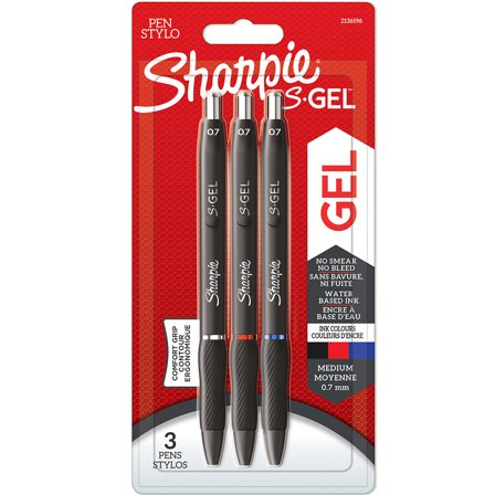 Sharpie S-Gel 0,7 mm 3-pack Mix
