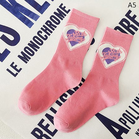 Sokker Kvinne Vår Og Høst Retro Personlighet Mid-tube Sokker