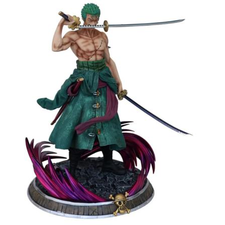 Anime One Piece Gk Zoro Med 2 Huvuden Pvc Actionfigurer