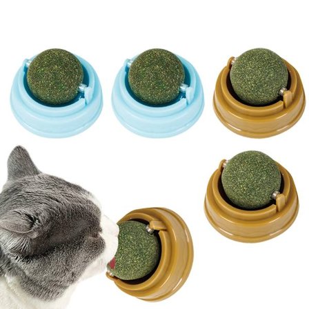 4st Kattmyntabollar,Tandrengöring Kattmintleksak för katt, 5*4cm qd bäst