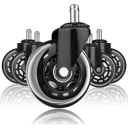 5 st kontorsstolsrullar, tysta och tunga, 3 tum kontorsstol eller