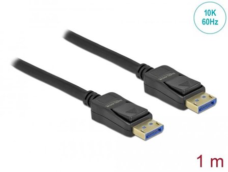 Delock DisplayPort cable 10K 60 Hz 54 Gbps ABS housing 1 m