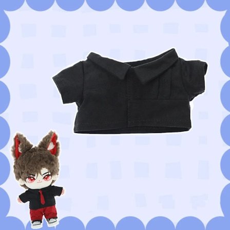 Dockskjorta Dockkläder Toppar SVART Svart