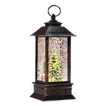 Den bästa presenten LED Christmas Crystal Lights Rotate Glitter Xmas Small Lantern Batteridriven lampa