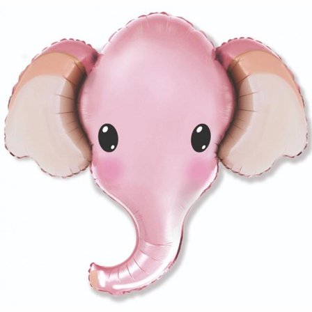 Folieballong Elefant Rosa 61cm - Baby Shower Dekoration - Kalaslagret.se