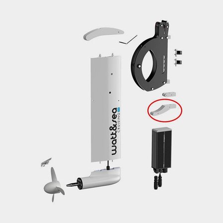 Ferrure de montage inférieure pour hydrogénérateur Watt & Sea Lower Cradle Gudgeon FI-03