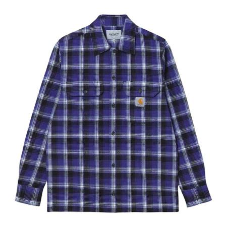 Carhartt Wip L/S Hepner Shirt Razzmic Lilla, Herre Skjorter