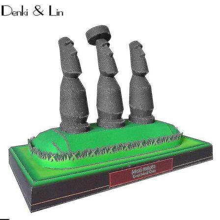 Lean Moai Statue 3d Building Diy Educatal Toy Game