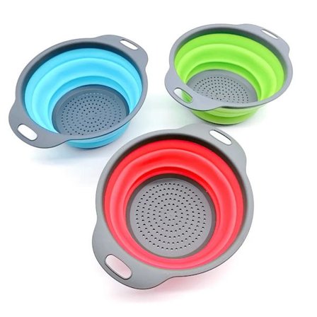 3 stk dørslag Sammenleggbart silikonsiktsett