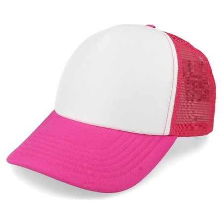 Beechfield - Fuchsia/White Vintage Foam Trucker Trucker Pink Cap - @ Hatstore