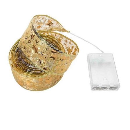 Julebånd Fe Lys DIY Sløjfer Lyskæde Træpynt til Hjemmet Juledekoration Nytår Navi