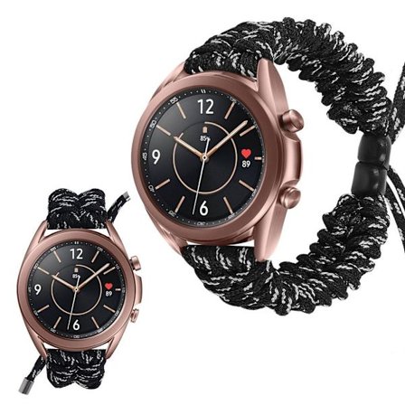 Samsung Galaxy Watch 3 (41mm) braided watch band - Black / White