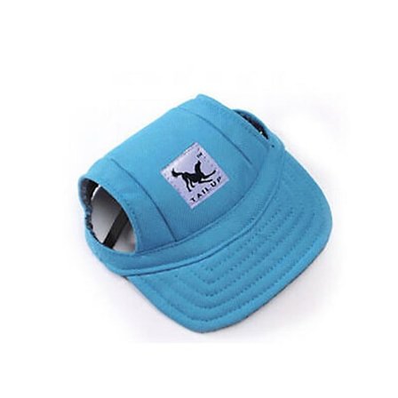 Baseballcaps for hund, utendørs solhatt for kjæledyr, sommer, lerret, visir, valp, størrelse L - Blå