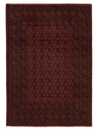 192X284 Alfombra Afghan Fine Oriental Negro (Lana, Afganistán) Carpetvista