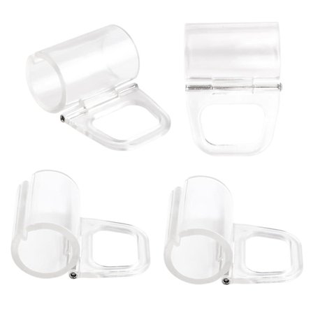 4 stk. Trådløse Rullegardin Skygger Transparent Håndtag Træk Passer 20mm Stang til Rullegardiner Vinduegardiner