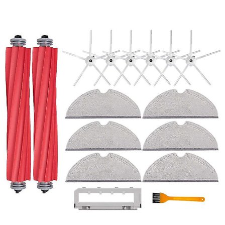 16 stk. Til Xiaomi Roborock Q7 Max / Max+ Hovedbørste Sidebørste Filter Moppe