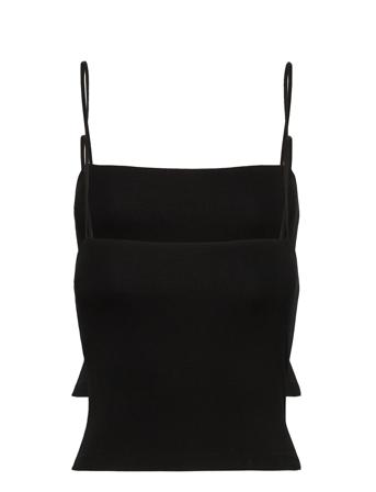 2-Pack Scarlet Singlet Top Ærmeløs Top Sort Gina Tricot
