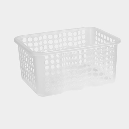 Opbevaringskurv i plast Nordiska Plast Rondo, transparent, 285 x 210 x 135 mm, 6 liter