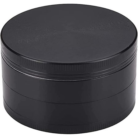 Stor 2,4" (63 mm) kryddkvarn i zinklegering i 4 delar Svart (Svart)