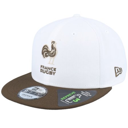 New Era - White snapback Gorra - France Rugby Repreve 9FIFTY White/Brown Snapback @ Hatstore