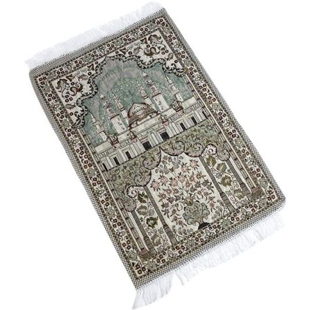 Gull silke bomullsgarn bønneteppe (110*70cm)