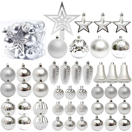 ING Julekule sett - 45 Julekuler i Plast - Julekuler i Plast - Juledekorasjon - Juledekorasjon - Hengende Jul