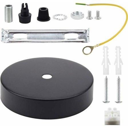 Loftlampe Roset Kabel Håndtag Flex Klemme Plade til Fastgørelse 100mm Vælg Pendellampe Multicolor Fuld Sæt Sort