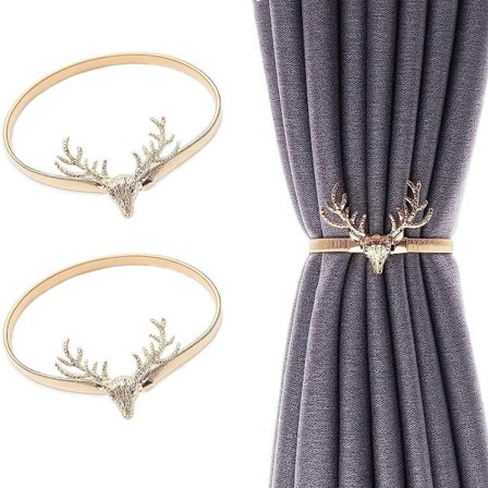 Magnetiska gardiner för husdekoration, 2 stycken guld