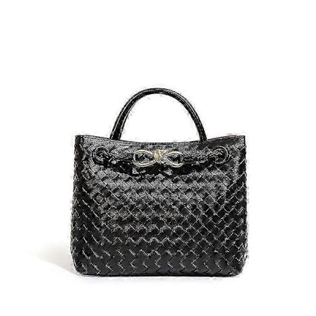 Vævet håndtaske til kvinder, retro fransk stil - FARVE: Sort
