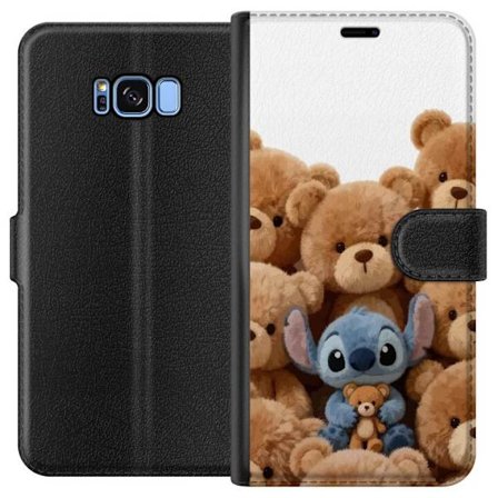 Kompatibel Tegnebogsetui til Samsung Samsung Galaxy S8 Sød og sikker illustration med Stitch omgivet af bamser, der skaber en varm og legende følels