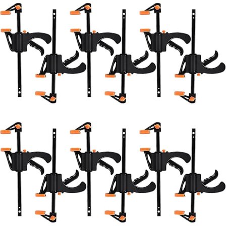 10 stk. Enhånds Klemmer, Hurtigudløsnings Ratsjeklemme, Træklemme, Plastikklemme