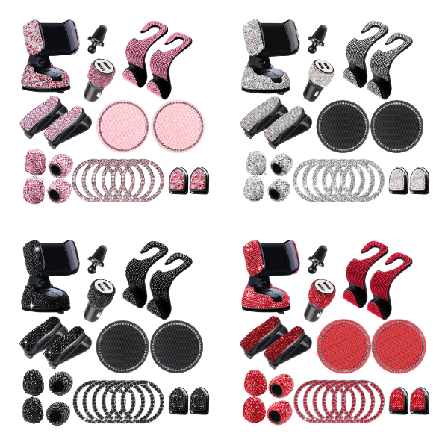 20st Bling Biltillbehör Set Telefonhållare Mount /Coaster för kvinnor Flickor Gift Blue