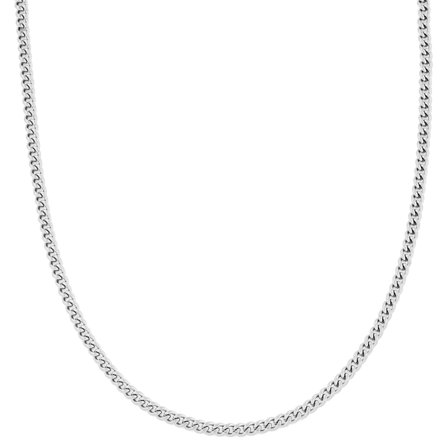 4 mm Silver-tone Chain Necklace for Men - Steel necklaces