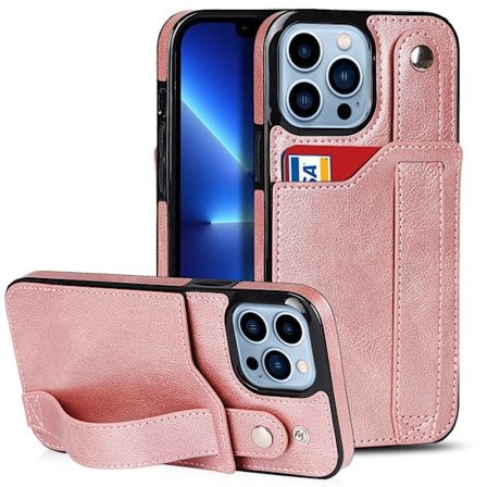 Fodral till iPhone 14 Roséguld Plånbok med Korthållare Kreativ