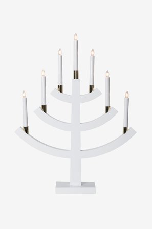 Jotex - GILLIAN el-lysestake Hvit - Kjøp Adventsstaker hos Jotex