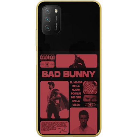 Kompatibelt Mobildeksel til Xiaomi Poco M3 Bad Bunny NFL-inspirert skjoldlogo med amerikansk fotball og stjerner