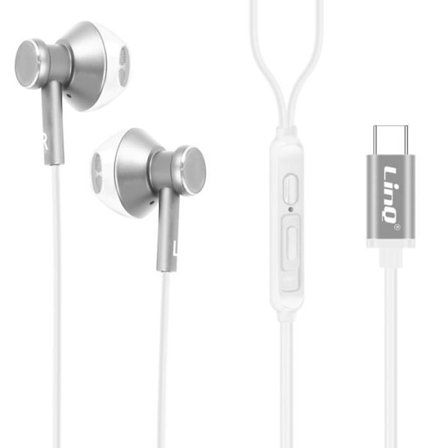 Kablede Høretelefoner - LINQ - USB-C - Stereo Lyd - Intra-aurikulære - 1,2 m Kabel