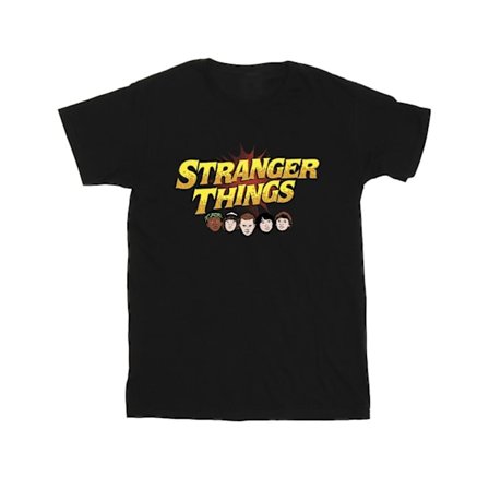 Netflix Boys Stranger Things Comic Heads T-Shirt 9-11 år Bla