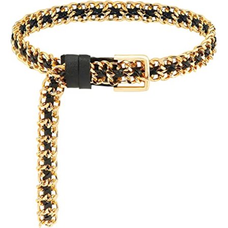 100CM Lærkjedebelter Metall Punk Midjebelte for Kvinner Kjole