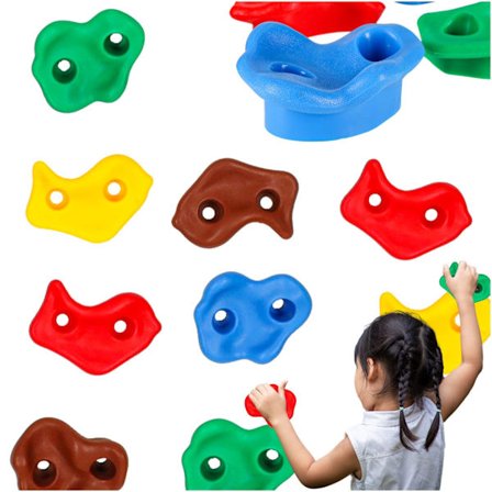 Klättergrepp för Barn 10-pack – Klätterstenar i Blandade Färger