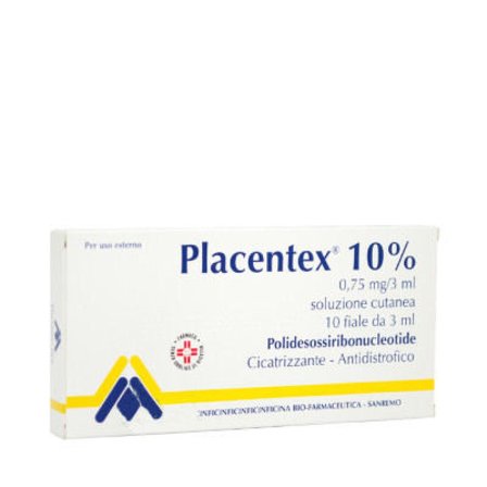 Placentex Soluzione Cutanea 10 Fiale 0,75mg
