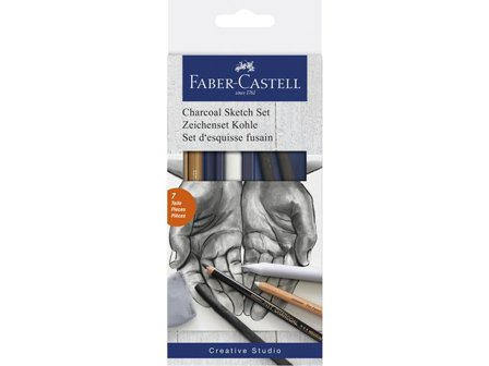 FABER-CASTELL Sketch set Charcoal 6/fp - Lyreco - Skola och förskola - Konstnärsprodukter - Skisspennor, kol och grafitkritor